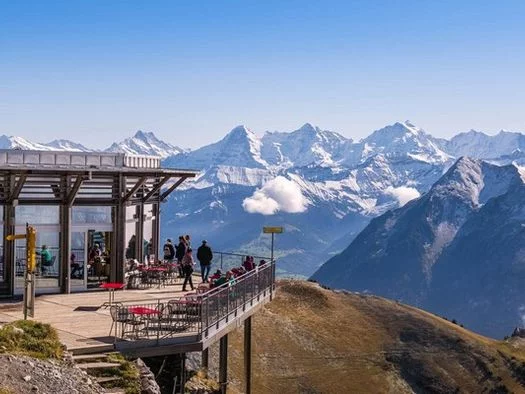 Aussicht auf das Bergrestaurant Stockhorn