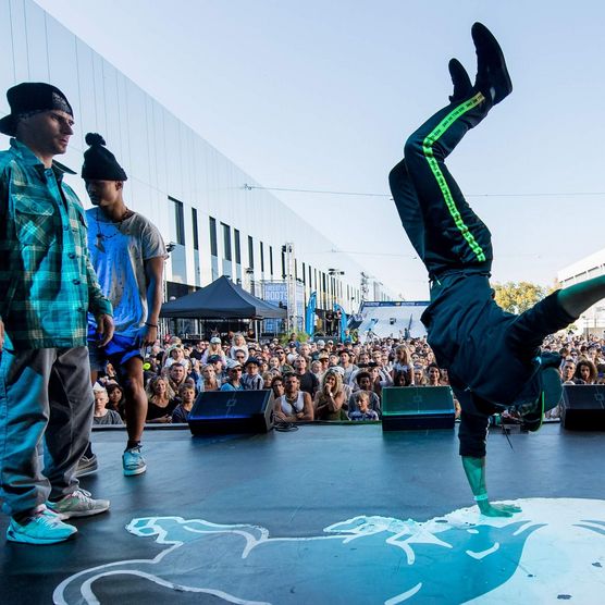 Breakdance-Battle am Freestyle Roots in Thun