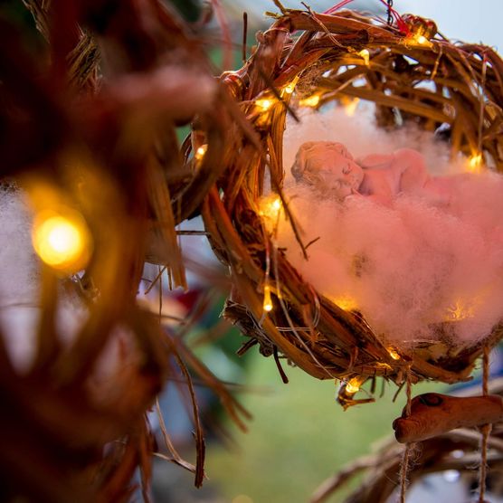 Dekoration am Weihnachtsmarkt Interlaken