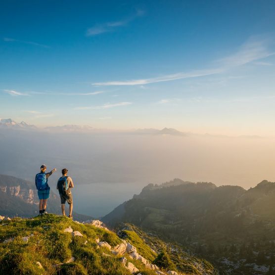 Panorama vom Sigriswiler Rothorn im Abendlicht